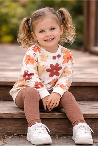 Melodikids Girls' Leggings Bottom Top Cotton Set