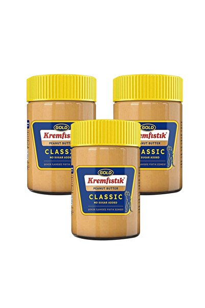 Gold Polmak Fıstık Ezmesi Classic Şekersiz 340 gr x 3 Adet