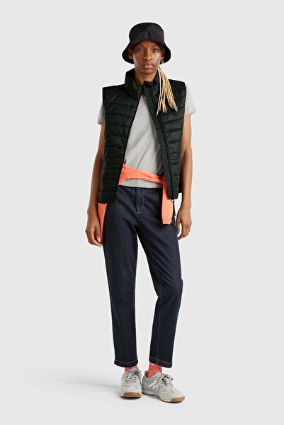 United Colors of Benetton Μαύρο Γυναικείο / Κοριτσίστικο Γιλέκο με φερμουάρ α...