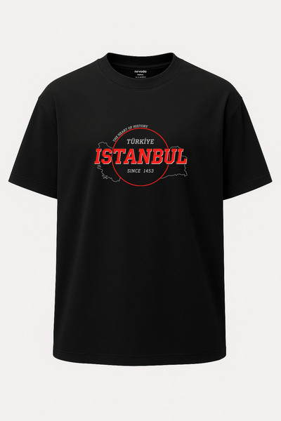 nirvoda Oversized Istanbul 1453 Heart of History Turkey B Printed Unisex Turk...