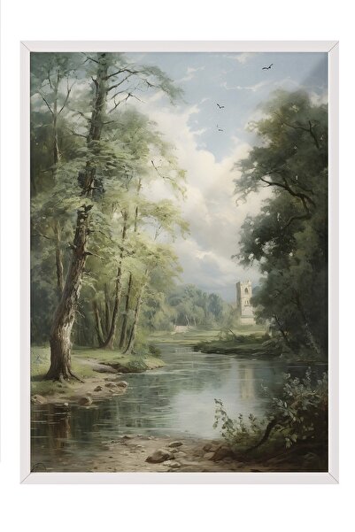 Postifull Vintage slika, poster u beloj ramovini, vintage zidni dekor