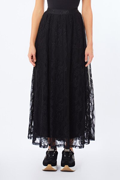 liu.jo Siyah Dantelli Etek