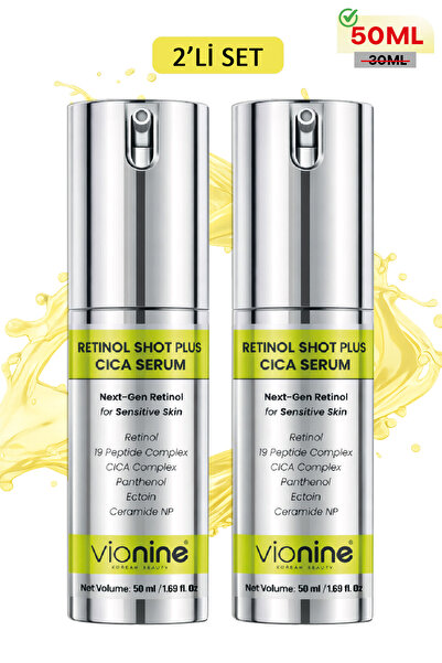 Vionine 2'li Retinol Shot Plus Cica Serum % 0.1 Made In Korea (50MLx2)