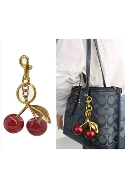 POLATREND سلسلة مفاتيح حقيبة كرز جولد كرام للسيدات