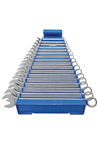 Unior Long combination wrench set with metal holder 6 - 22 / 17