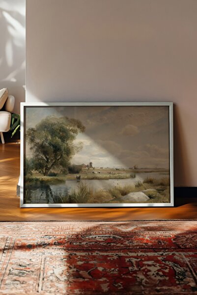 Postifull Винтидж картина, плакат с бяла рамка, винтидж декорация за стена