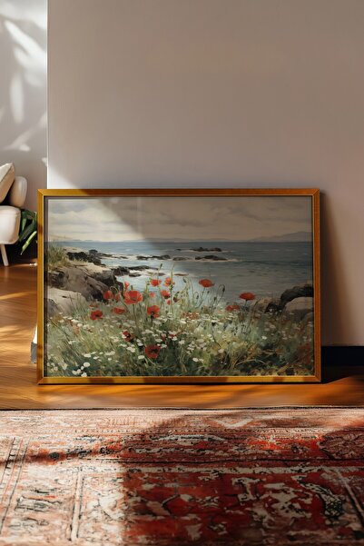 Postifull Vintage Tablo, Gold Çerçeveli Poster, Vintage Duvar Dekoru