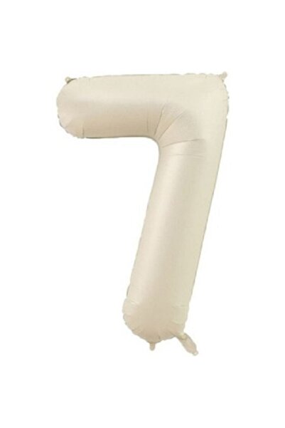 BenimMarifetlerim 7 Number Cream Foil Balloon 34 Inch 86 cm