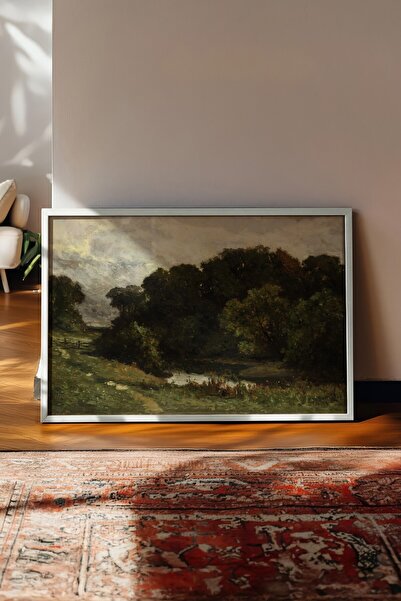 Postifull Tablou vintage, poster cu rama alba, decor de perete vintage