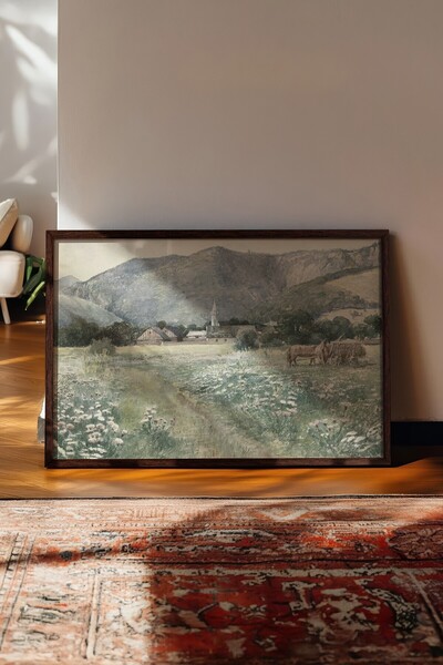 Postifull Vintage slika, poster u smeđoj ramovani, vintage zidni dekor