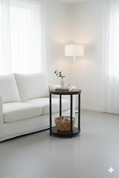 Generic Luna Nest Circule Side Table Coffee Colour