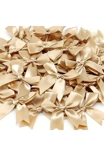 Fiyonks Atölye Satin Ribbon Ready-Made Bow 10 Pieces, Suitable for Decoration...