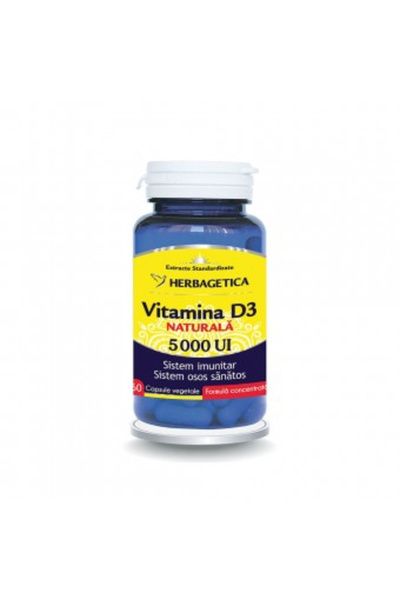 herbagetica Витамин D3 5000 IU 60 капсули
