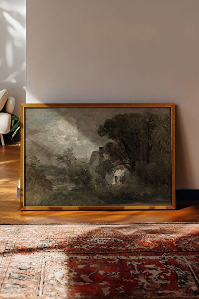 Postifull Tablou vintage, poster cu rama aurie, decor de perete vintage