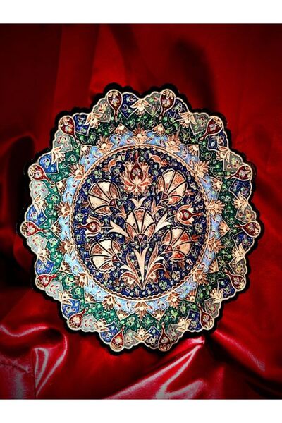 ART Dekoratif çiçekli el yapımı bakır İran Anadolu el işi hediyelik otantik s...