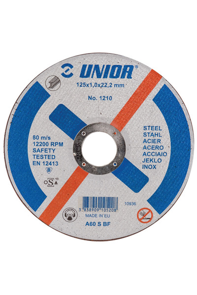 Unior Abrasive disc for cutting steel 115x1x22