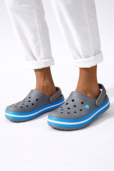 Crocs Unisex Crocband Classic Unisex Slippers Sandals Gray White Black