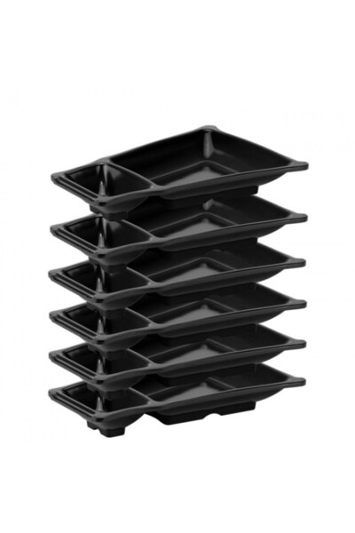 Raki Set of 6 melamine plates SHIBUI triangle for sushi 238x155xh35mm