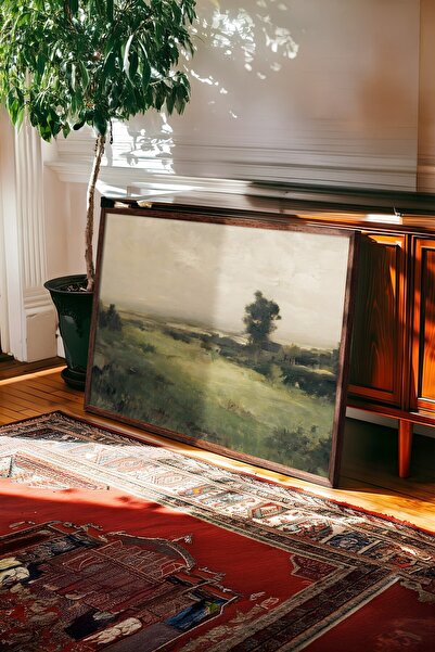 Postifull Tablou vintage, poster cu rama maro, decor de perete vintage