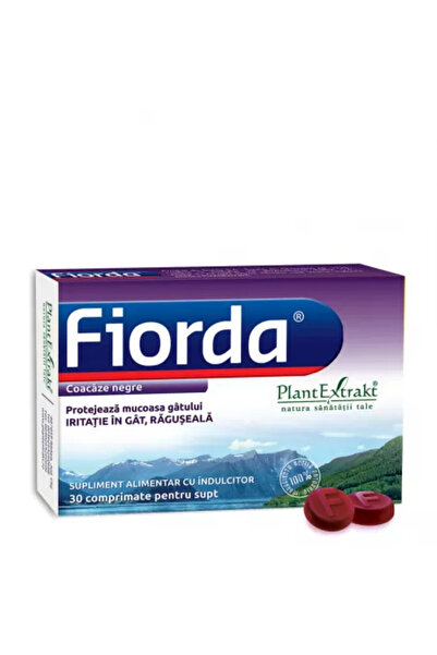 Plant Extrakt TM Fjord cu aromă de coacăze negre, 30 de comprimate, extract d...