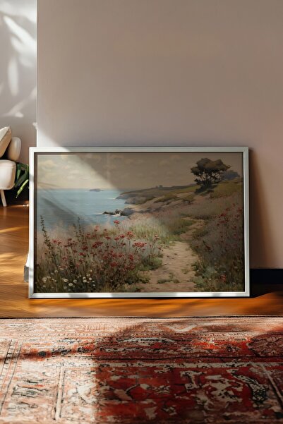 Postifull Vintage slika, poster u beloj ramovini, vintage zidni dekor