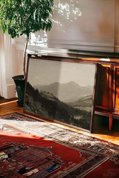 Postifull Tablou vintage, poster cu rama maro, decor de perete vintage