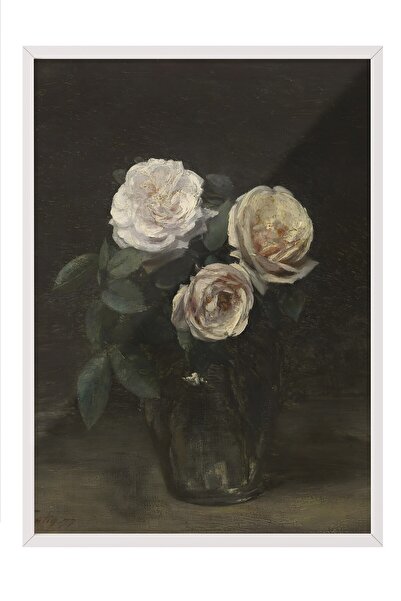 Postifull Vintage Tablo, Beyaz Çerçeveli Poster, Vintage Duvar Dekoru