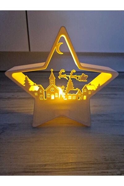 Lorien3D Kış Masalı LED Mum Işığı – Sıcak Sarı Dekoratif Gece Lambası Led Dah...