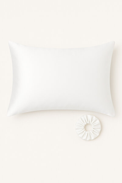 DUSK غطاء وسادة من الحرير الساتان مقاس 50×70 سم + مشبك شعر