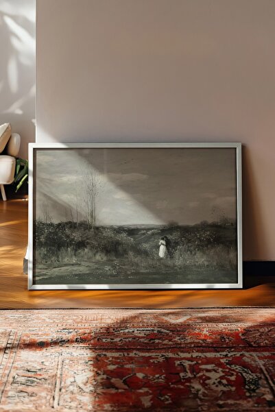 Postifull Tablou vintage, poster cu rama alba, decor de perete vintage