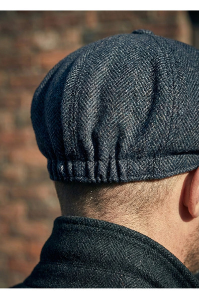emybox Erkek Kaşe 8 Köşe Kasket Şapka Klasik Retro- Peaky Blinders Tarzı Lastikli Standart Beden