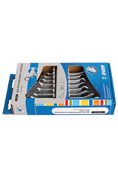 Unior Set de chei combinate scurte in cutie de carton 8 - 19 / 8