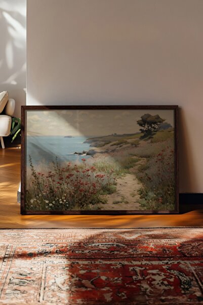 Postifull Vintage slika, poster u smeđoj ramovani, vintage zidni dekor