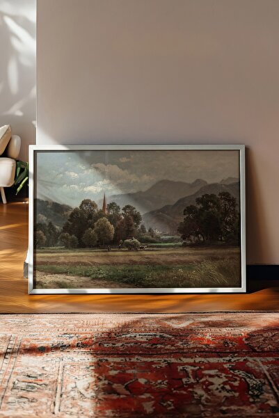 Postifull Tablou vintage, poster cu rama alba, decor de perete vintage