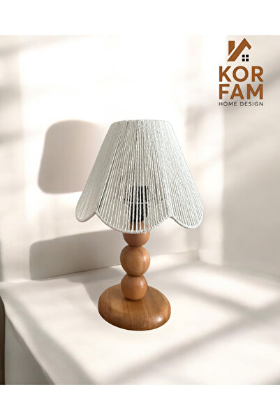 KorFam Rosalinda Lampshade - White Wicker Handmade Bohemian Asymmetrical Shap...