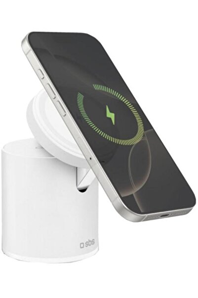 Other SBS Magnetic Power Dock 2 in 1 15W Inductive Charger White