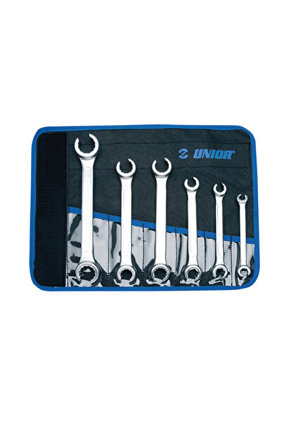 Unior Set of double cut-out ring spanners in case 6 PIECES