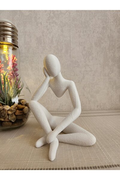 bgom Düşünceli Iskandinav Tarzı Biblo Heykel Figür Dekor Dekorasyon 3d 3 Boyu...