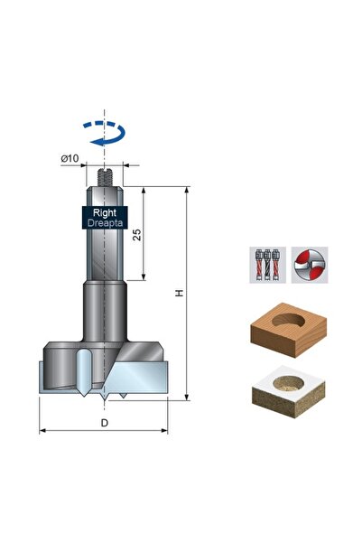 Freud PC04MD Τρυπάνι ακριβείας με επιμετάλλωση CMS για μεγάλες τρύπες, DIM 26...