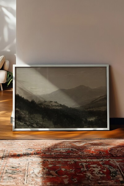 Postifull Vintage slika, poster u beloj ramovini, vintage zidni dekor