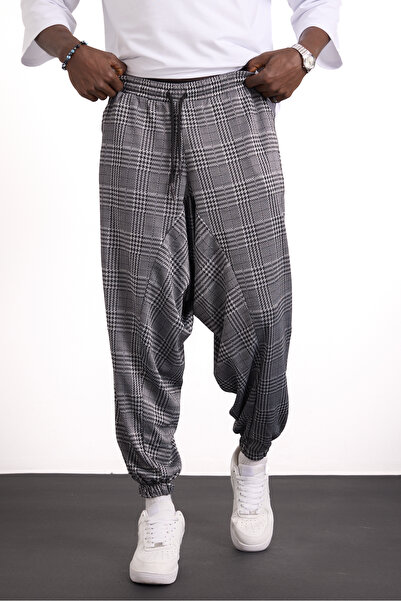 Gerusta Erkek Günlük Desenli Paça Lastikli Pileli Şalvar