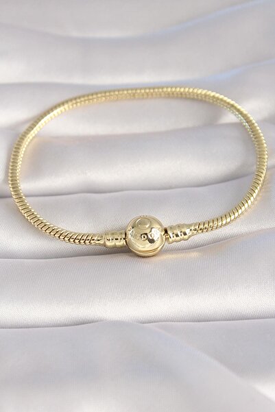 Inure Jewelry Brass Gold Color Processing Detail Charm Model Women's Bracelet