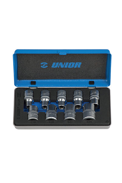Unior Σετ κλειδιών υποδοχής με εσωτερικό προφίλ TX 1/2'' σε μεταλλικό κουτί