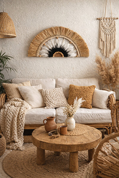 MoonArt Bohem Duvar Süsü Yelpaze