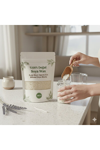 Fabrikone %100 Doğal Soya Wax - Evde Mum Yapımı İçin Bitkisel Soya Mumu - 200 Gr