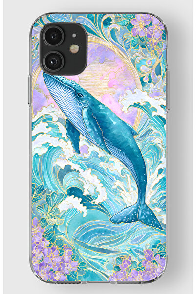 moonset Iphone 11 Uyumlu Baskılı Yumuşak Silikon Şeffaf Telefon Kılıfı