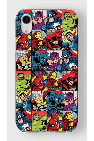 moonset Iphone XR Uyumlu Baskılı Yumuşak Silikon Şeffaf Telefon Kılıfı