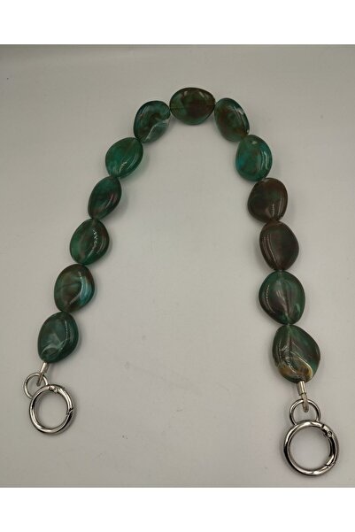 Zeyora 48 Cm Akrilik Boncuklu Çanta Sapı, Deri Çanta Sapı, Çanta Aksesuarı