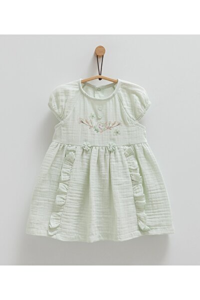 Caramell - Bebenova - Müslin %100 Pamuk Elbise