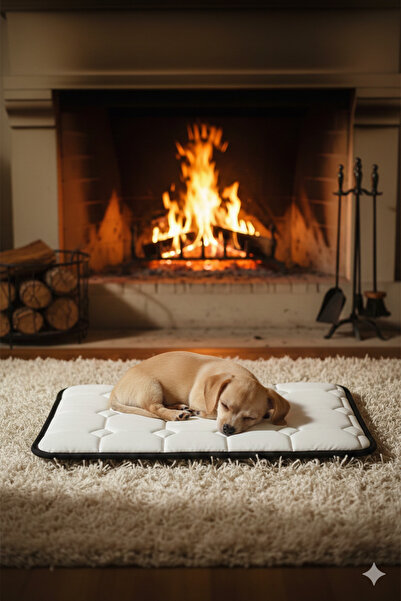 Lüks Köpek Yatağı ve Minderi 70x45 cm - Eklem Destekli Ergonomik Köpek Yastığı - Küçük ve Orta Irk